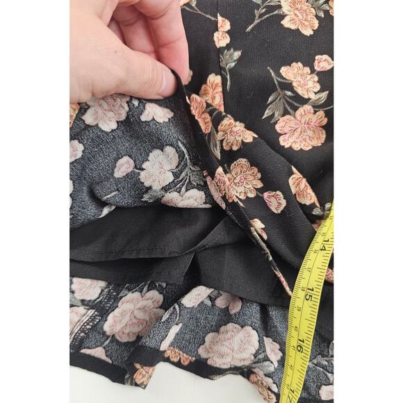 Nwt American Eagle L Black pink whimsigoth midi skirt flowy sd zip high rise NEW - Picture 5 of 8